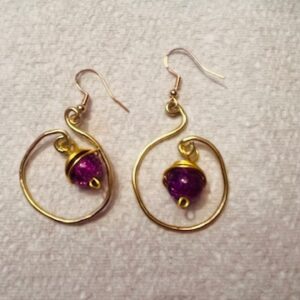 Purple Swirl Earrings
