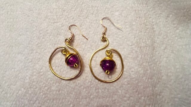 Purple Swirl Earrings